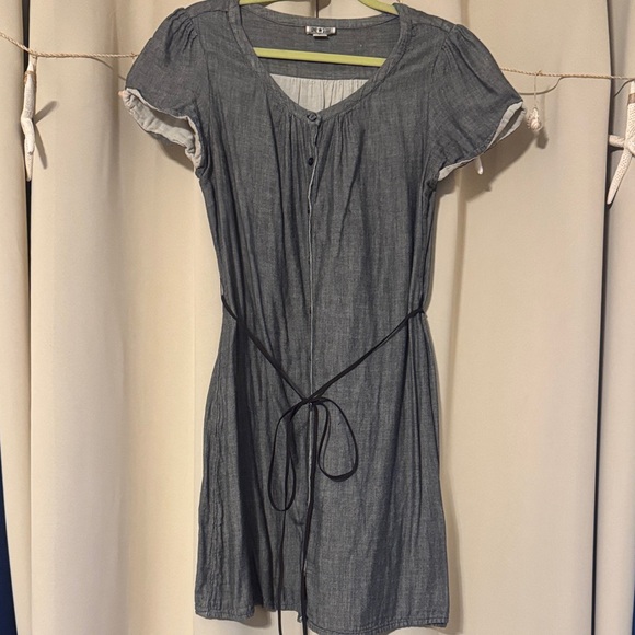 CONVERSE Casual Grey Chambray Dress - Picture 1 of 4